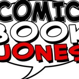 Comic Book Jones BW-Red Square logo